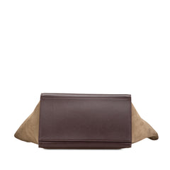 Medium Tricolor Leather Trapeze Satchel