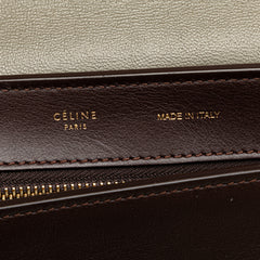 Medium Tricolor Leather Trapeze Satchel