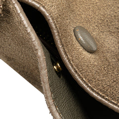Medium Tricolor Leather Trapeze Satchel
