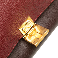 Medium Tricolor Leather Trapeze Satchel