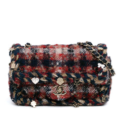 Mini Rectangular Classic Tweed Charms Single Flap