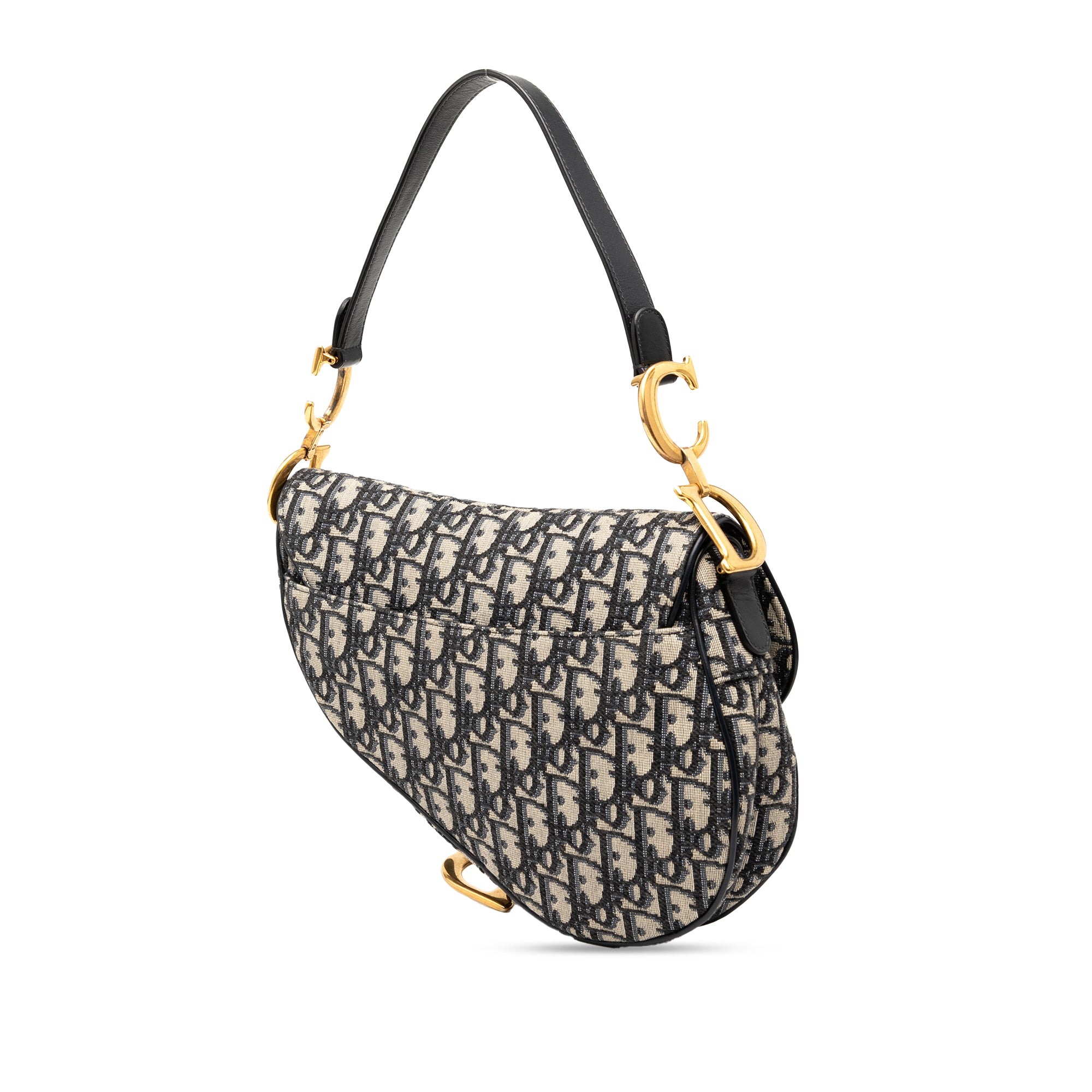 Oblique Canvas Saddle Bag