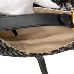 Oblique Canvas Saddle Bag