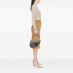 Oblique Canvas Saddle Bag