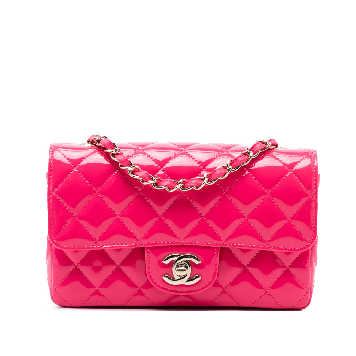 Mini Rectangular Classic Patent Single Flap