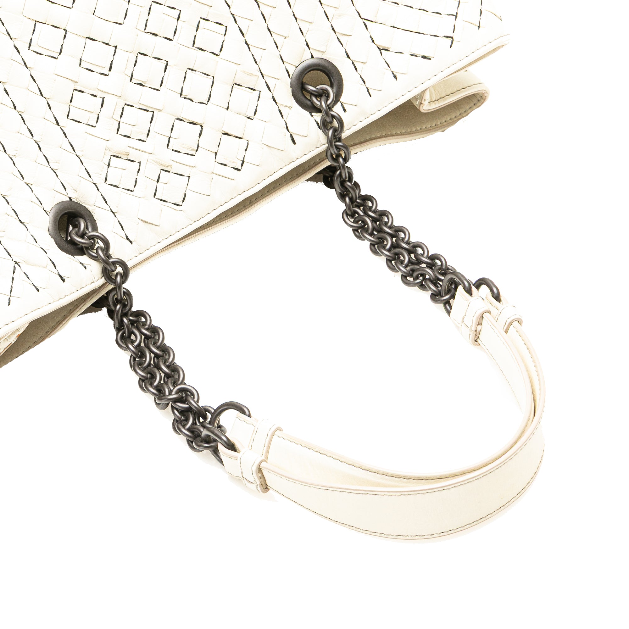 Medium Intrecciato Stitched Double Chain Tote