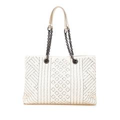 Medium Intrecciato Stitched Double Chain Tote