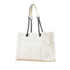 Medium Intrecciato Stitched Double Chain Tote
