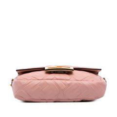 Mini Zucca Embossed Leather Baguette Satchel