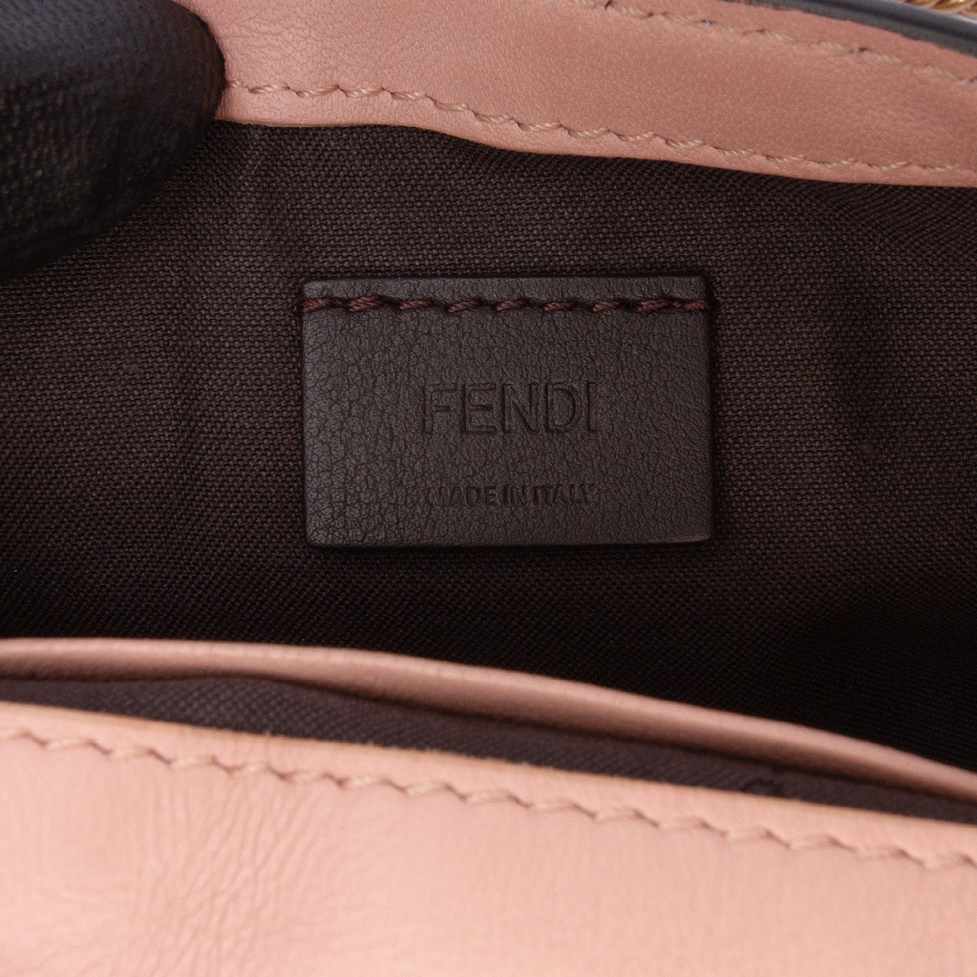 Mini Zucca Embossed Leather Baguette Satchel