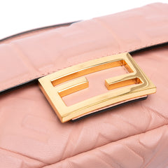 Mini Zucca Embossed Leather Baguette Satchel