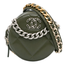 Lambskin 19 Round Clutch with Chain_0