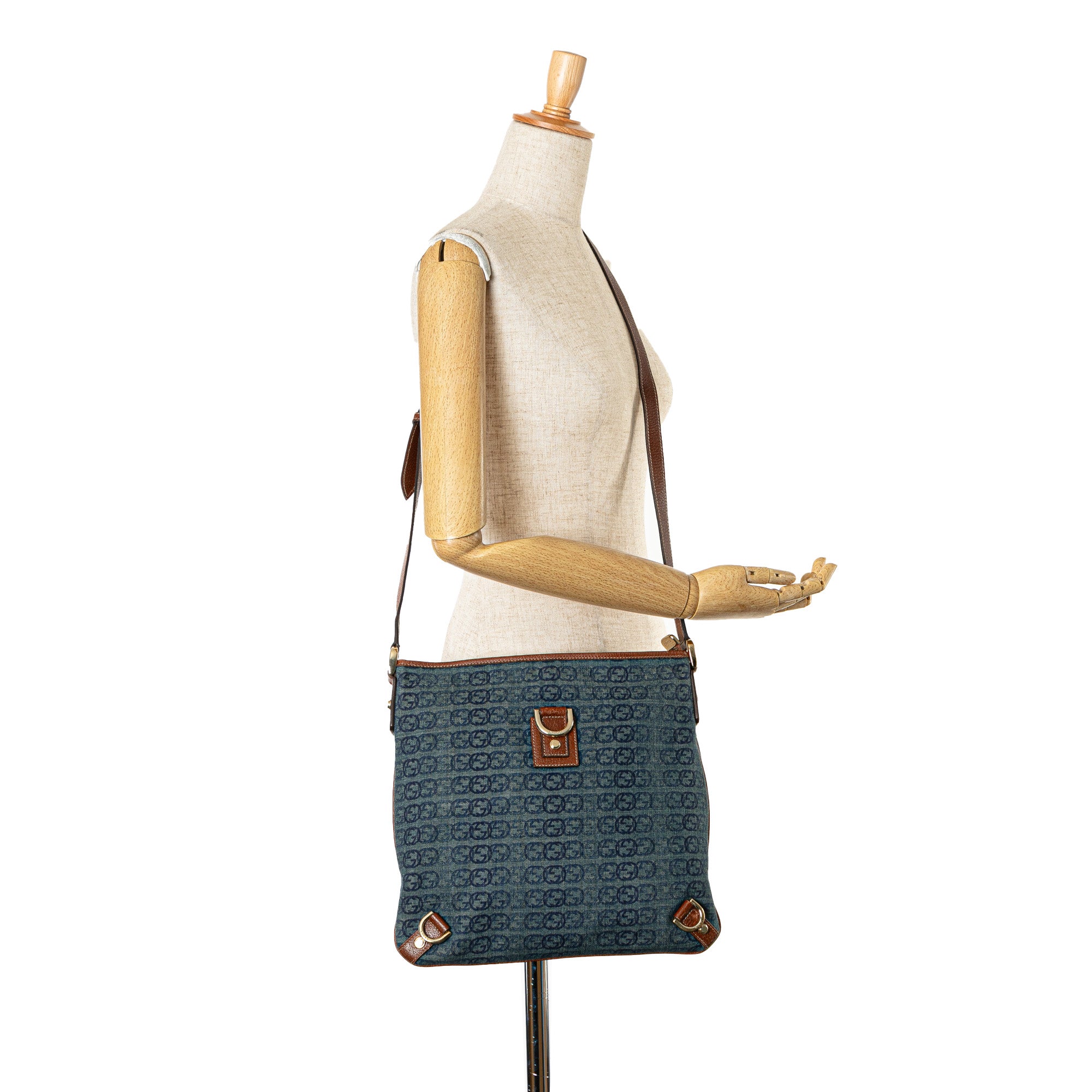 GG Denim Abbey D Ring Crossbody