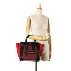 Micro Tricolor Calfskin Luggage Tote