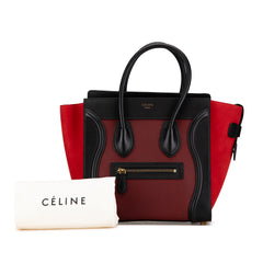 Micro Tricolor Calfskin Luggage Tote
