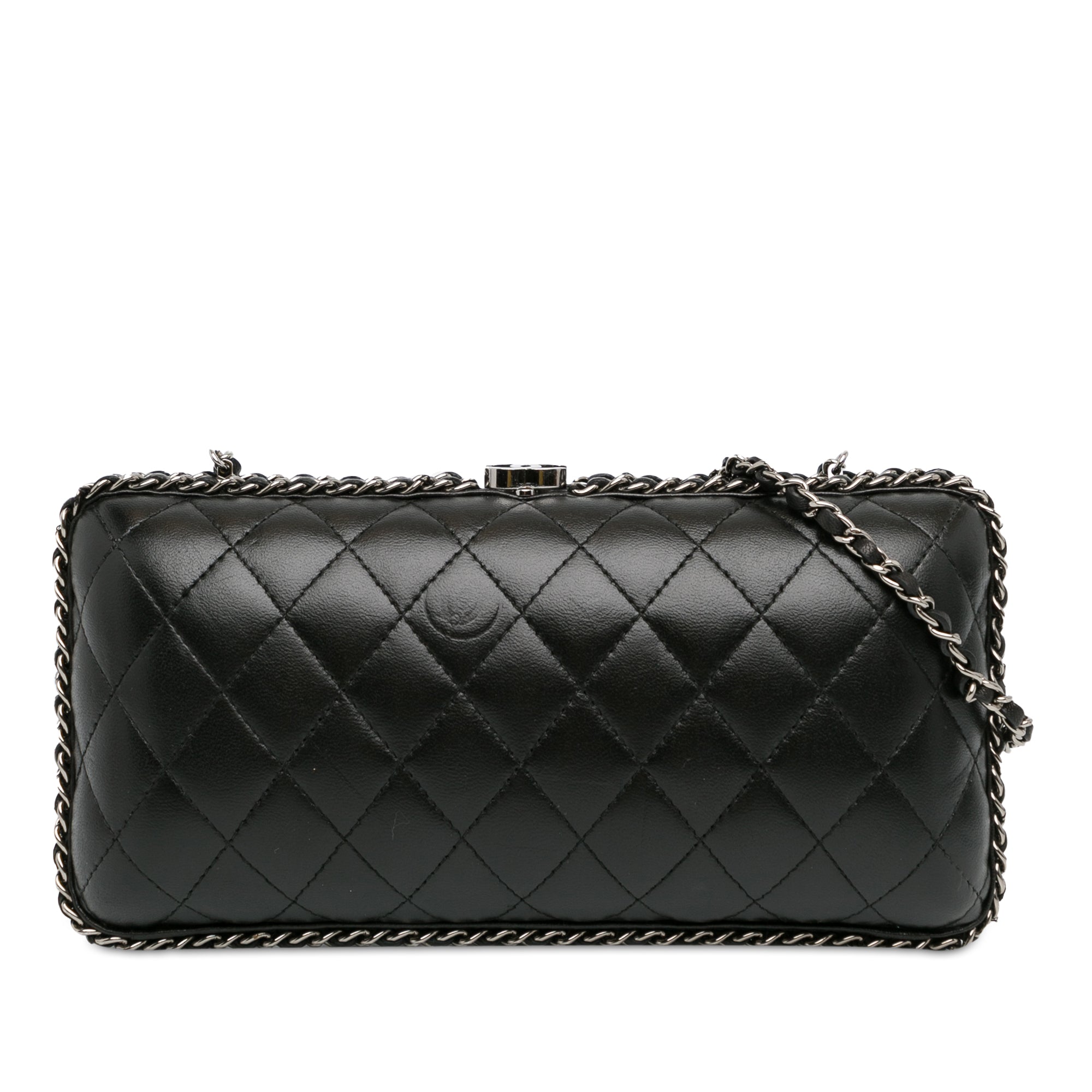 Quilted Lambskin Chain Around Clutch_0