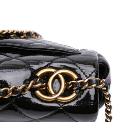 Paris-Salzburg Small Patent and Goatskin CC Eyelet Flap