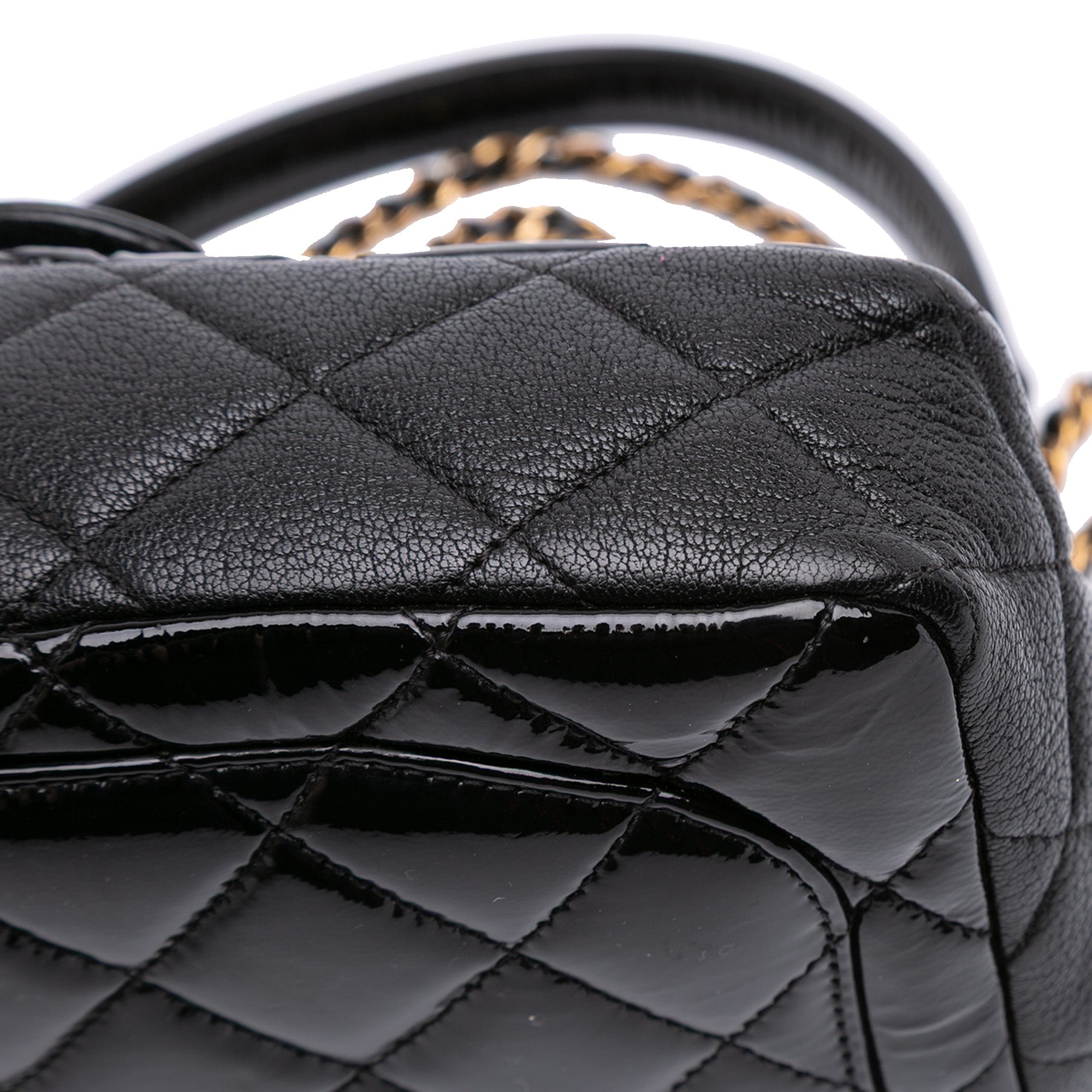 Paris-Salzburg Small Patent and Goatskin CC Eyelet Flap