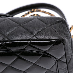 Paris-Salzburg Small Patent and Goatskin CC Eyelet Flap