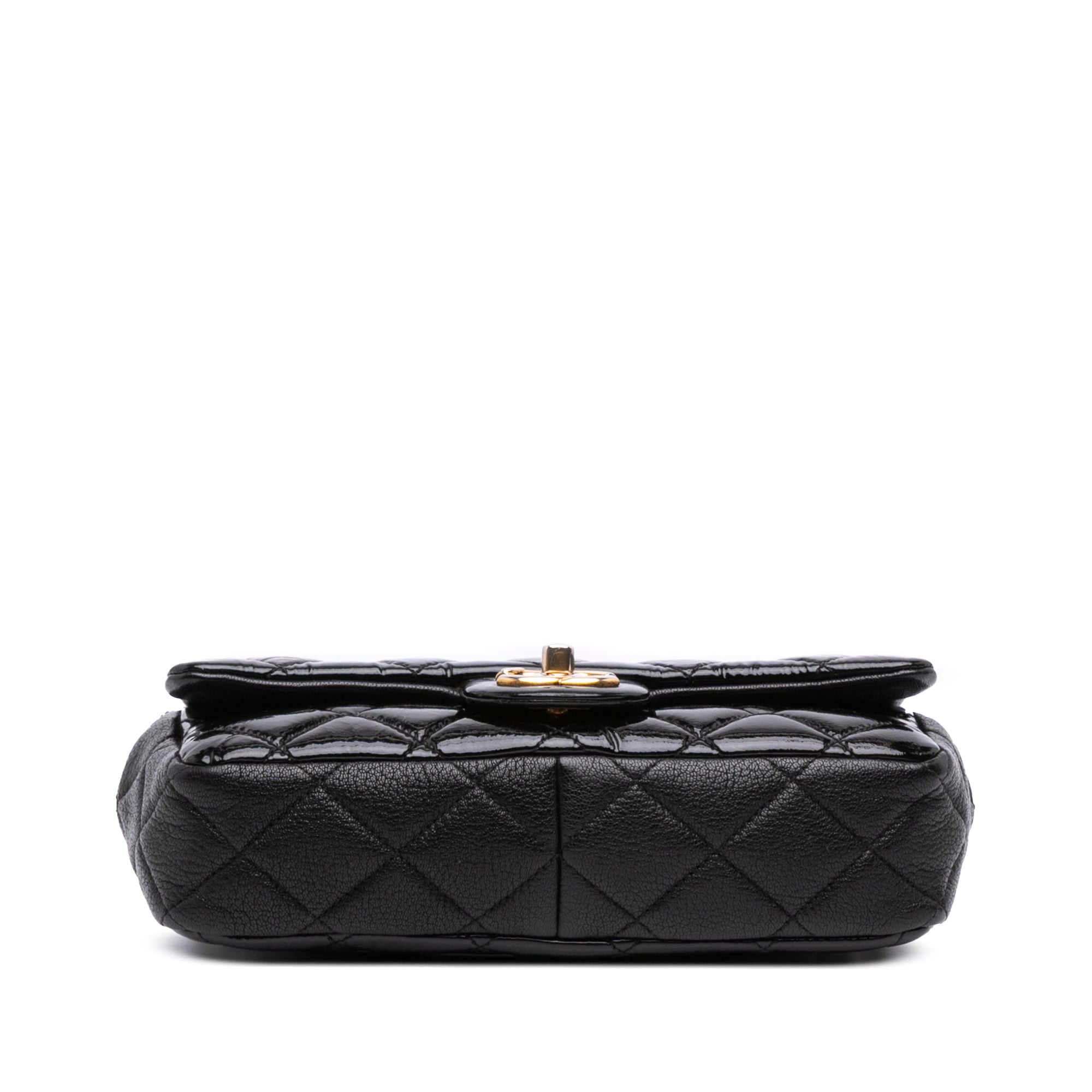 Paris-Salzburg Small Patent and Goatskin CC Eyelet Flap