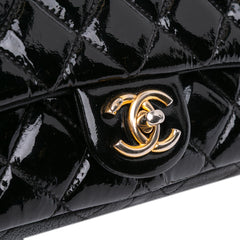 Paris-Salzburg Small Patent and Goatskin CC Eyelet Flap