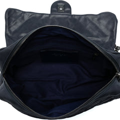 Large Quilted Iridescent Calfskin Shiva Flap