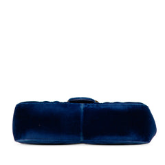 Mini GG Marmont Matelasse Velvet Flap Crossbody