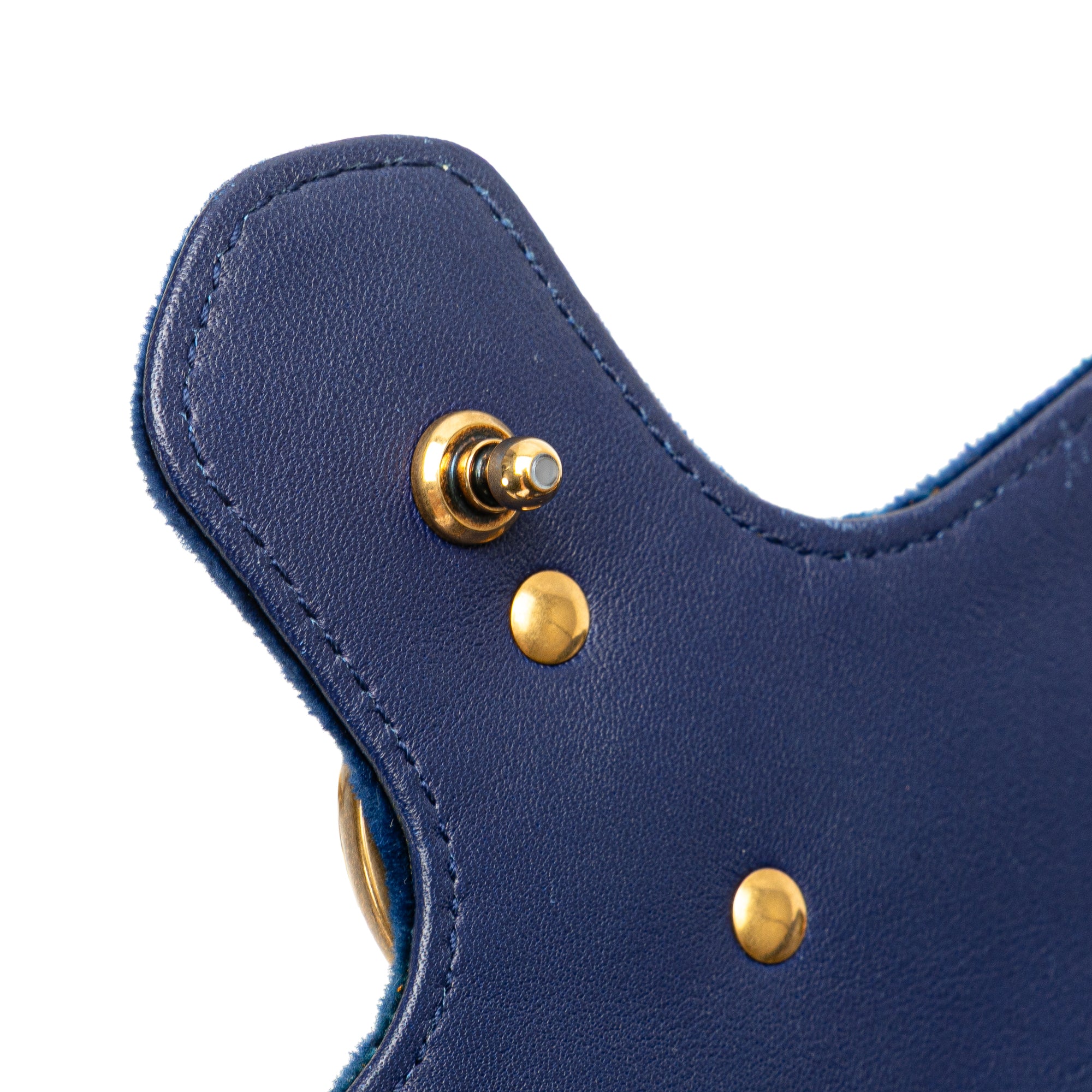 Mini GG Marmont Matelasse Velvet Flap Crossbody