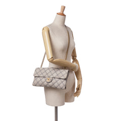 Jumbo Quilted Calfskin Triple Stitched Flap