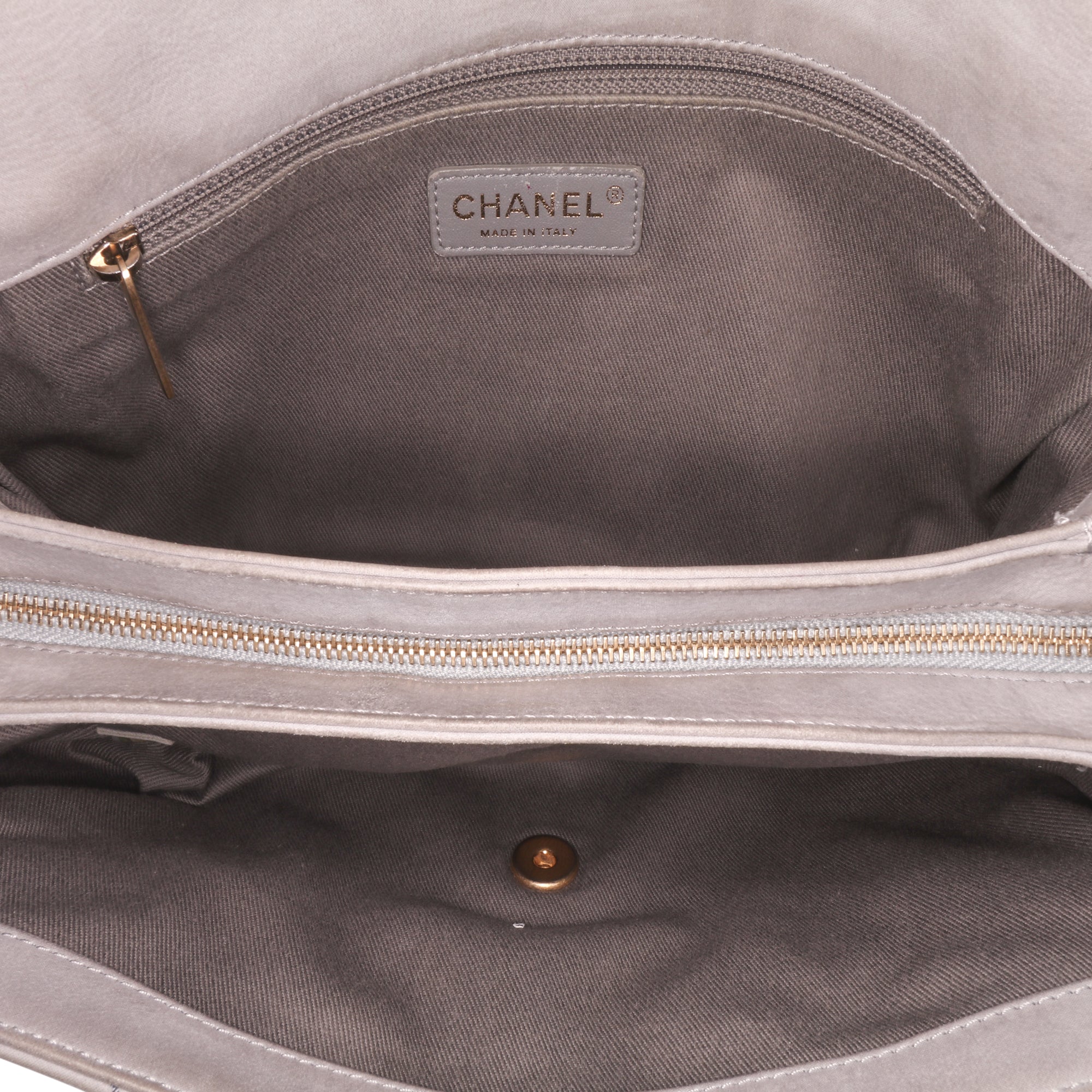 Jumbo Quilted Calfskin Triple Stitched Flap