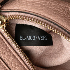 Small Grained Calfskin Rockstud Trapeze Satchel