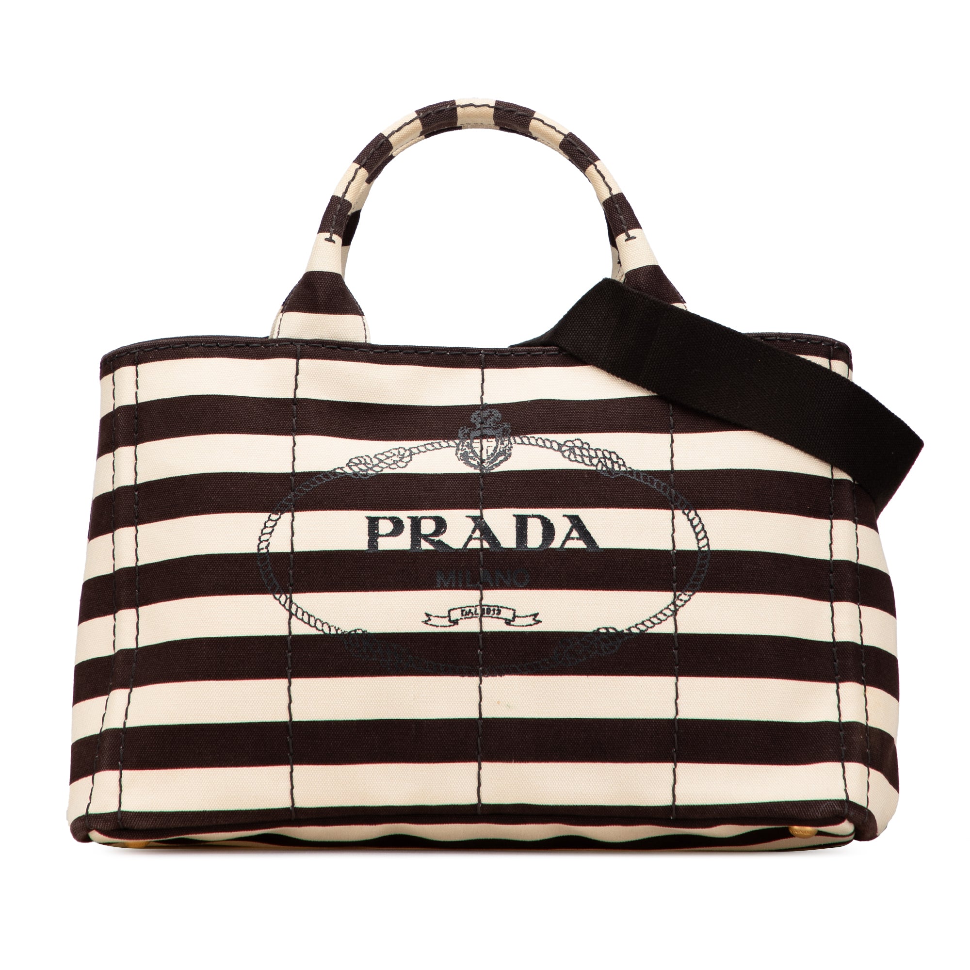 Canvas Canapa Righe Striped Satchel