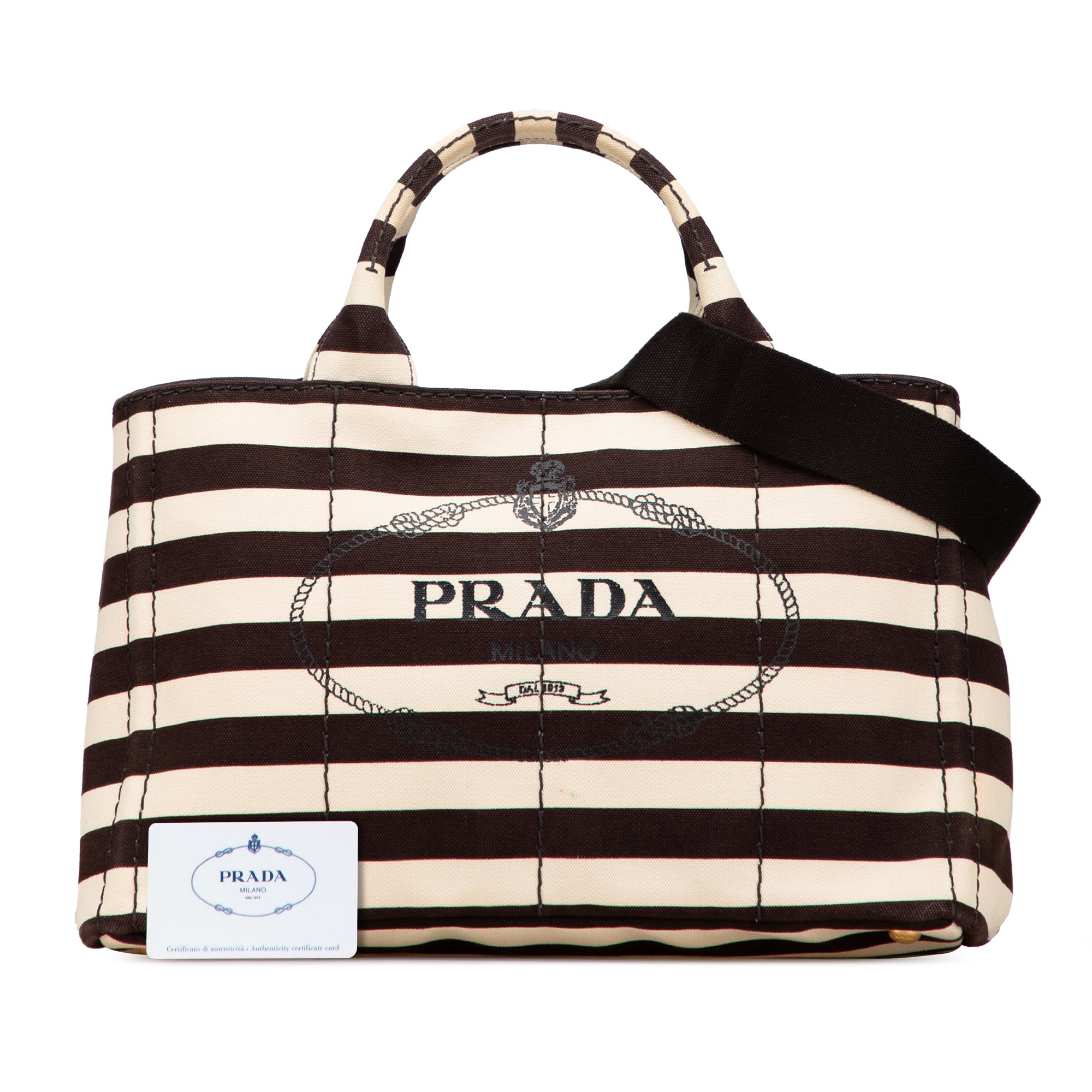Canvas Canapa Righe Striped Satchel