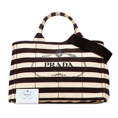 Canvas Canapa Righe Striped Satchel