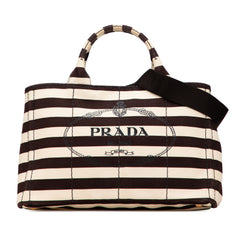 Canvas Canapa Righe Striped Satchel