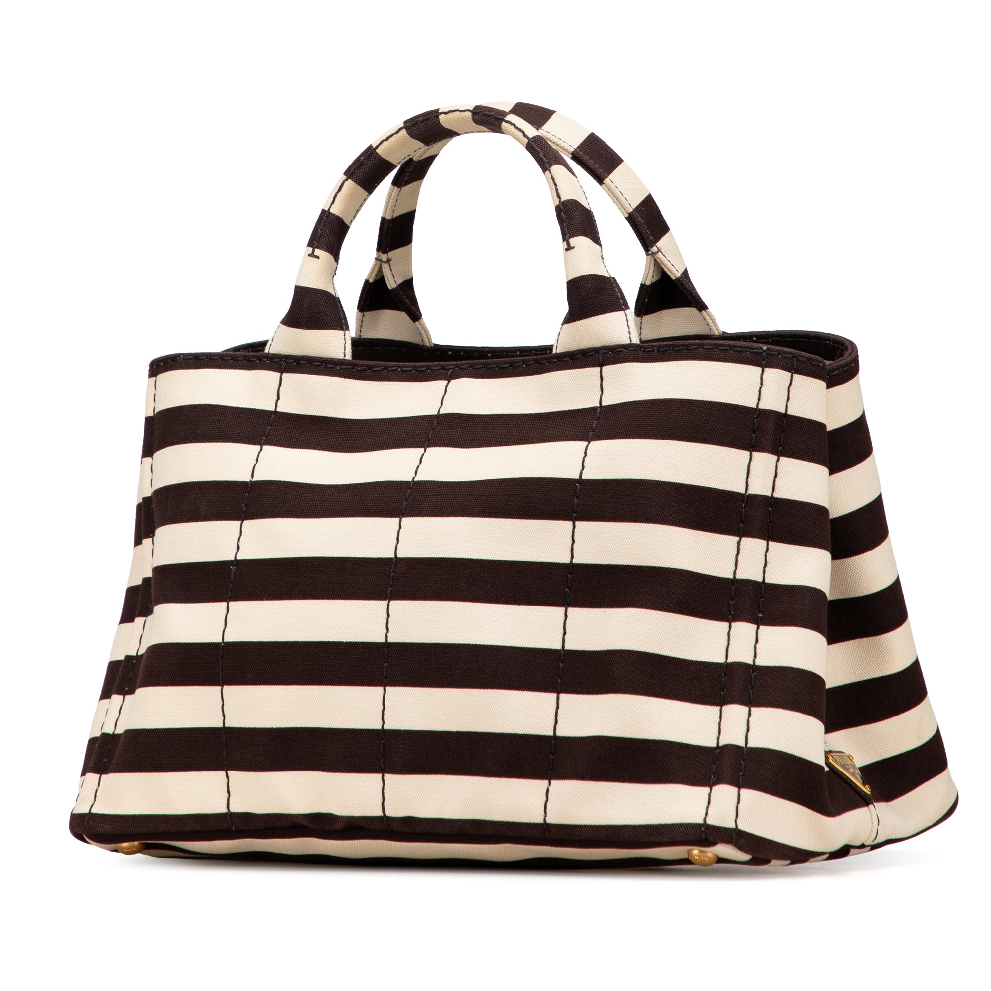 Canvas Canapa Righe Striped Satchel