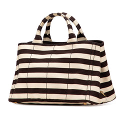 Canvas Canapa Righe Striped Satchel