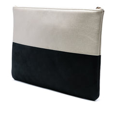 Medium Bicolor Caviar and Iridescent Calfskin O Case Clutch