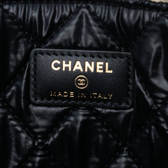 Medium Bicolor Caviar and Iridescent Calfskin O Case Clutch