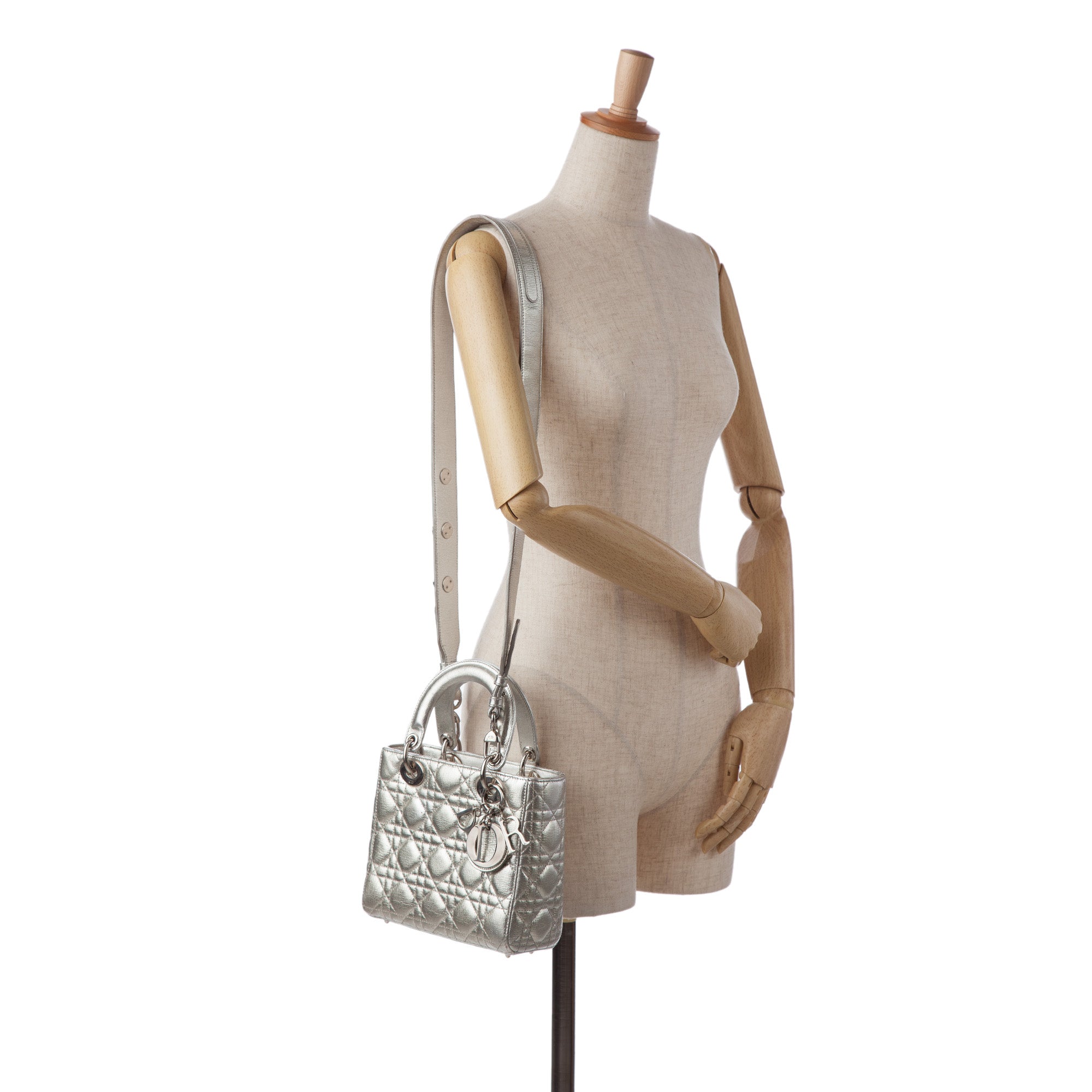 Small Metallic Grained Calfskin Cannage My ABCDior Lady Dior