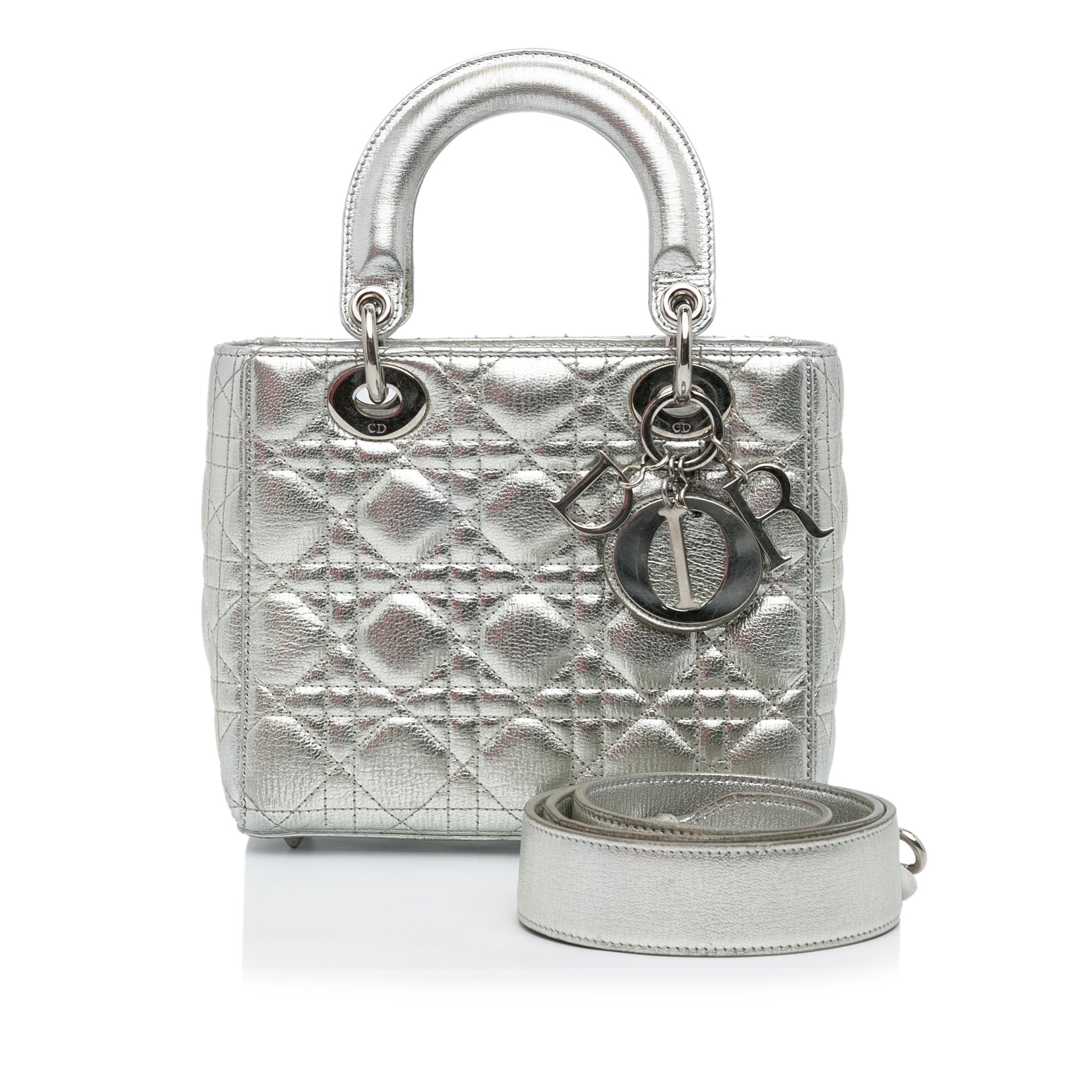 Small Metallic Grained Calfskin Cannage My ABCDior Lady Dior