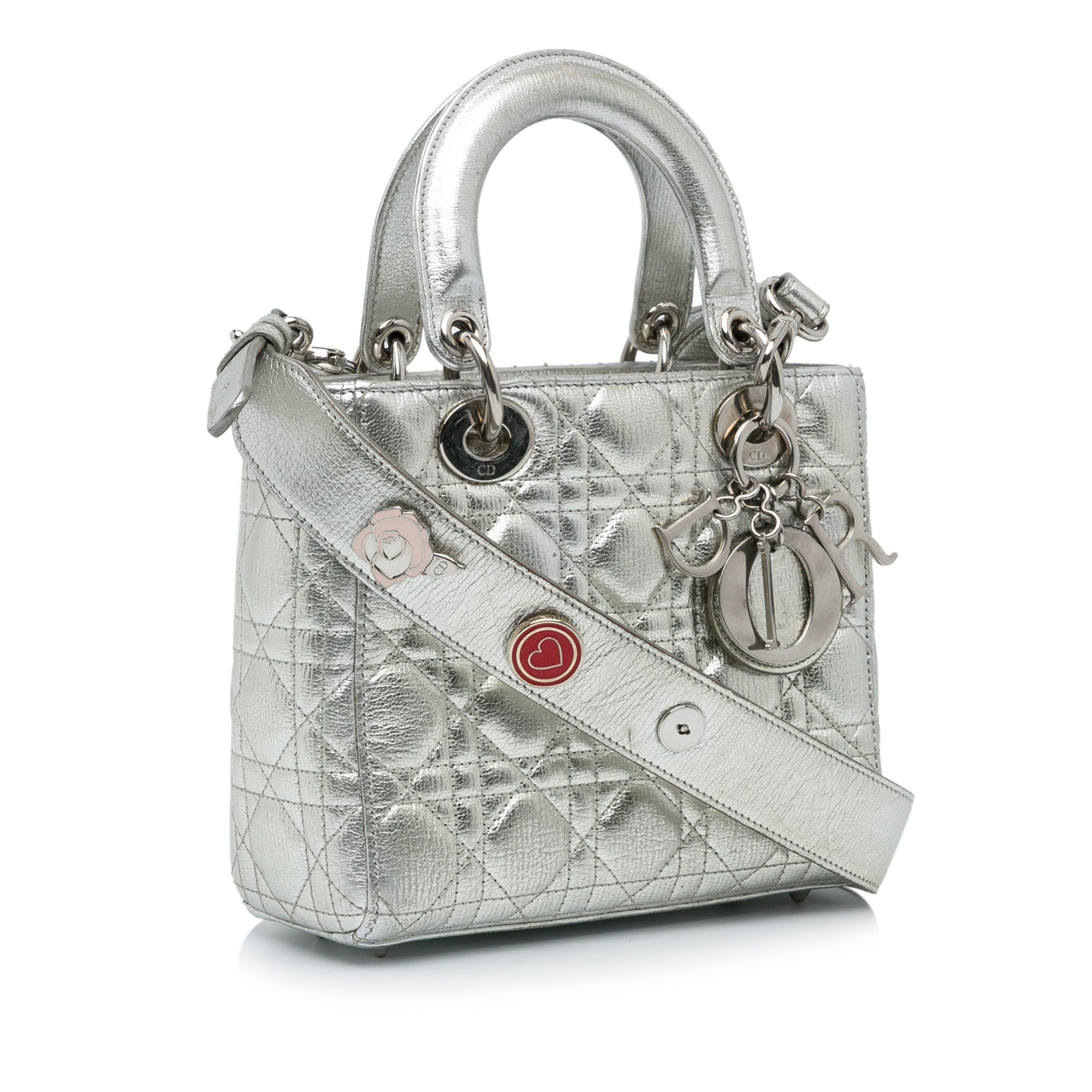 Small Metallic Grained Calfskin Cannage My ABCDior Lady Dior