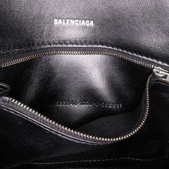 Small Quilted Leather Hourglass Top Handle Bag