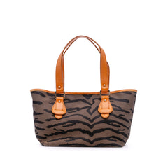 Zebra Print Canvas Handbag