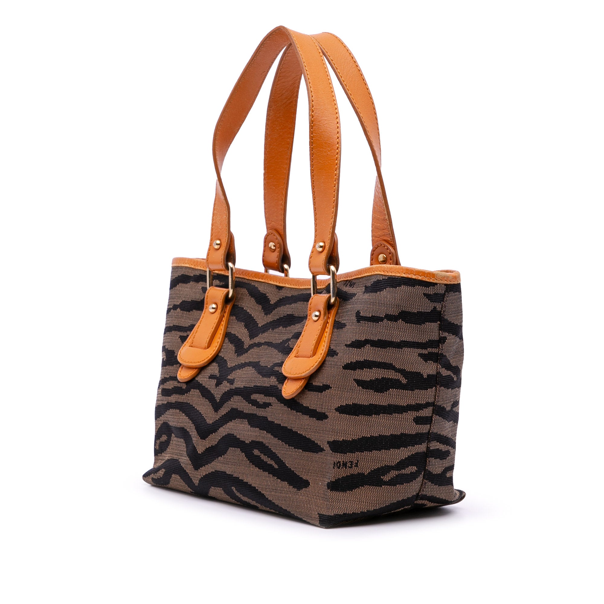 Zebra Print Canvas Handbag