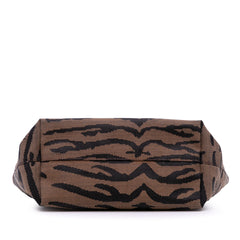 Zebra Print Canvas Handbag