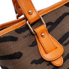 Zebra Print Canvas Handbag