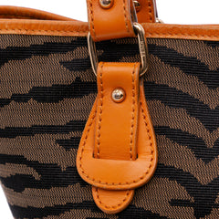 Zebra Print Canvas Handbag