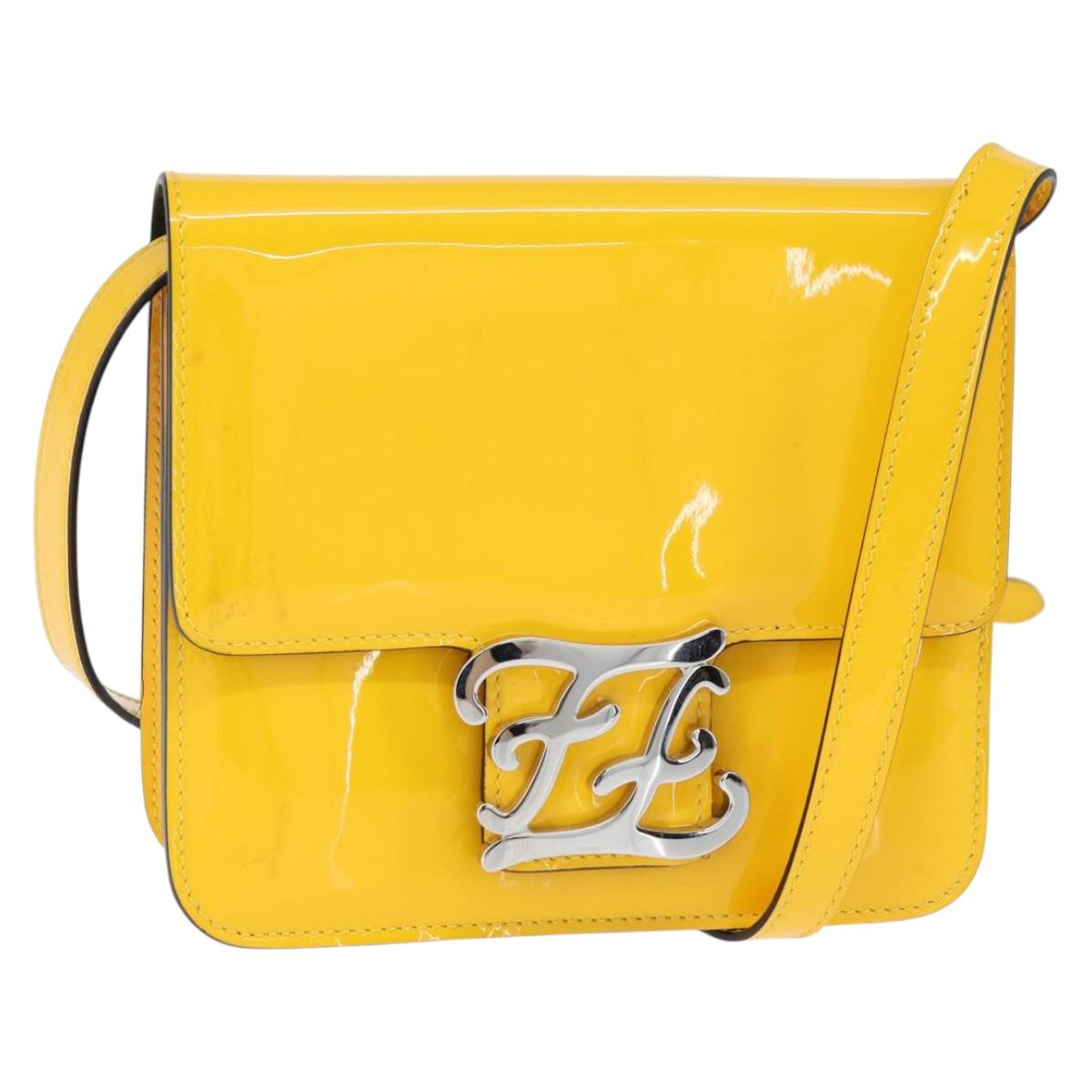 Fendi Karligraphy Crossbody Bag Patent