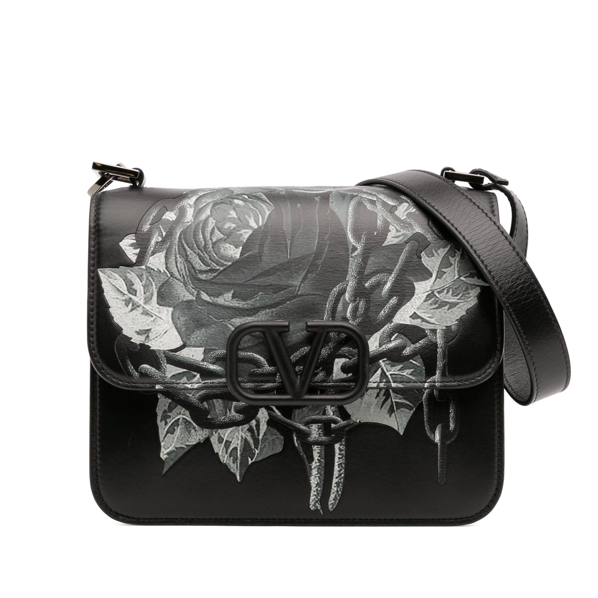 Undercover Smooth Calfskin Rose Print VSling Crossbody